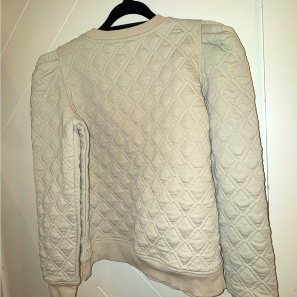 TUCKERNUCK Sport Tan Puff Sleeve Campbell Pullover Small light khaki rare color - Picture 2 of 9